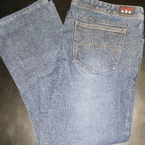 Vintage Mudd Yo! Cropped jeans w/delicate gold glitter Sz 13